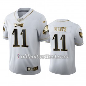 Miesten Philadelphia Eagles NFL Pelipaita Carson Wentz 11 Nike Valkoinen Golden Edition 100th